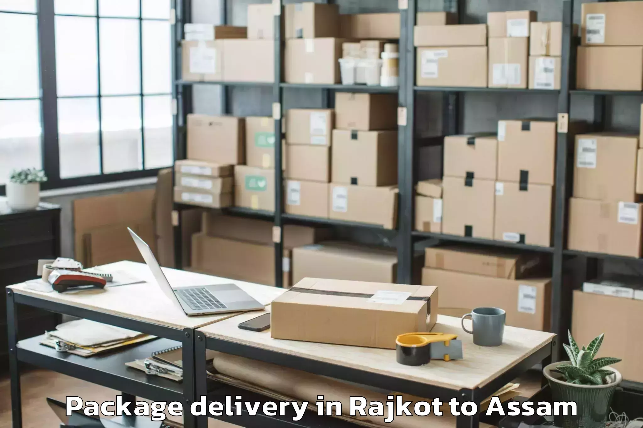 Book Rajkot to Baihata Package Delivery Online